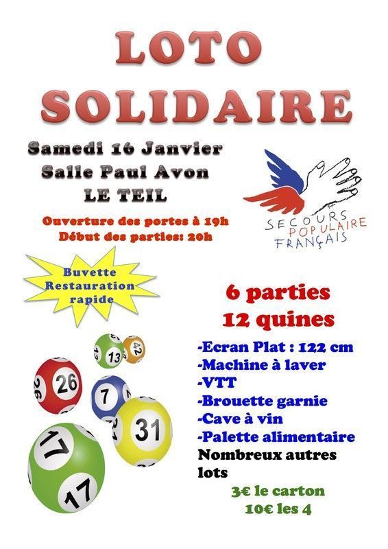 1er LOTO Solidaire Du SPF Du Teil